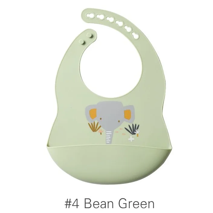 bavoir bébé éléphant vert