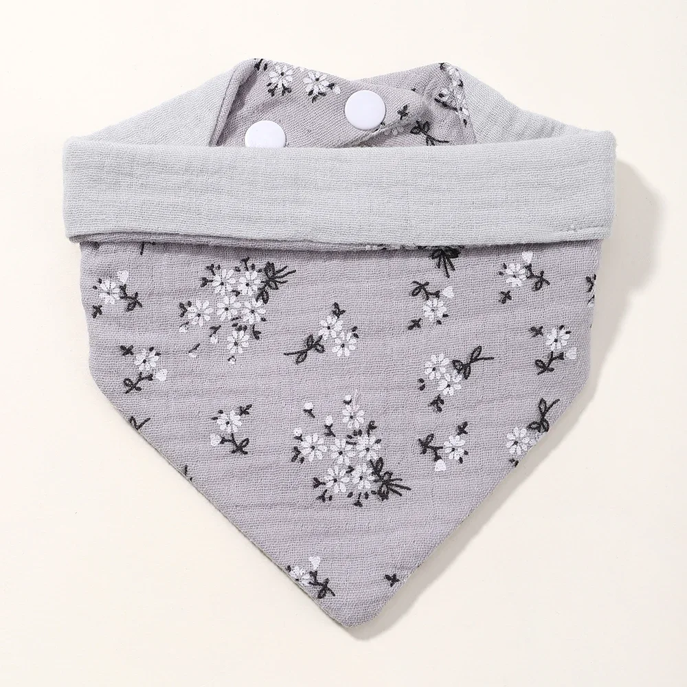 bandana floral gris-noir