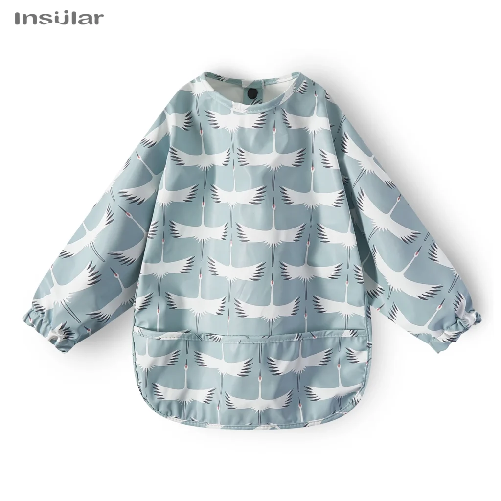 veste bleue motif oiseaux