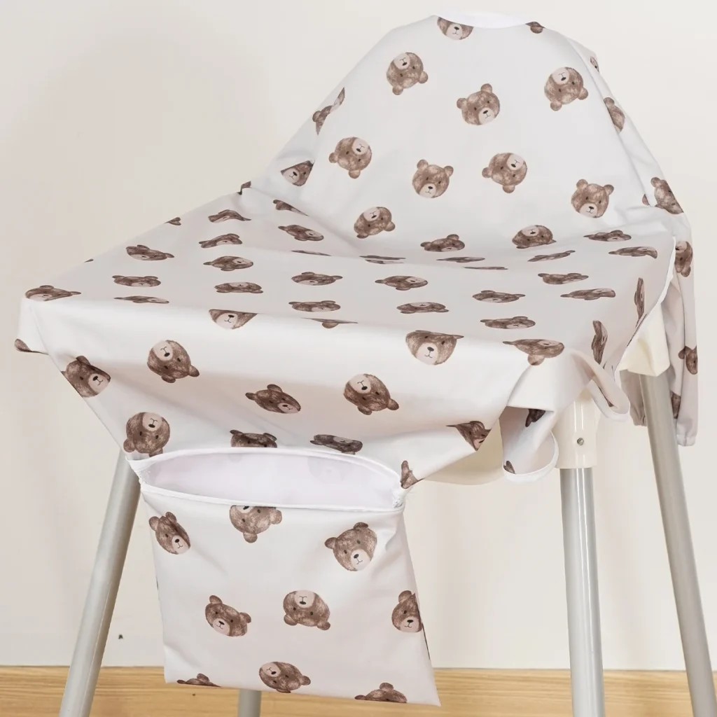 chaise haute bébé motif ourson